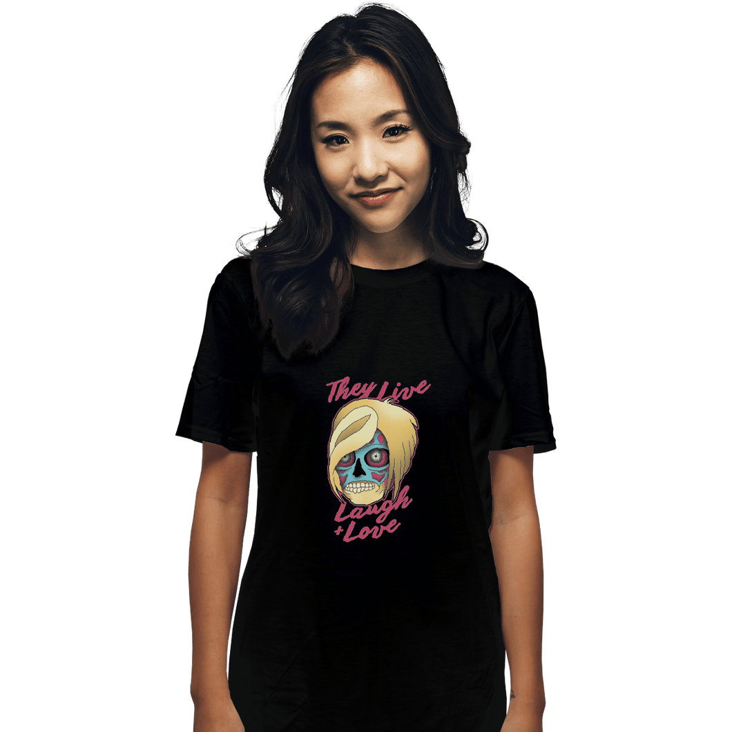 Shirts T-Shirts, Unisex / Small / Black They Live Laugh And Love