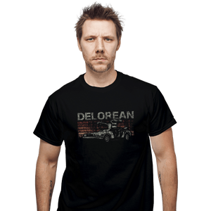 Secret_Shirts T-Shirts, Unisex / Small / Black Retro DeLorean