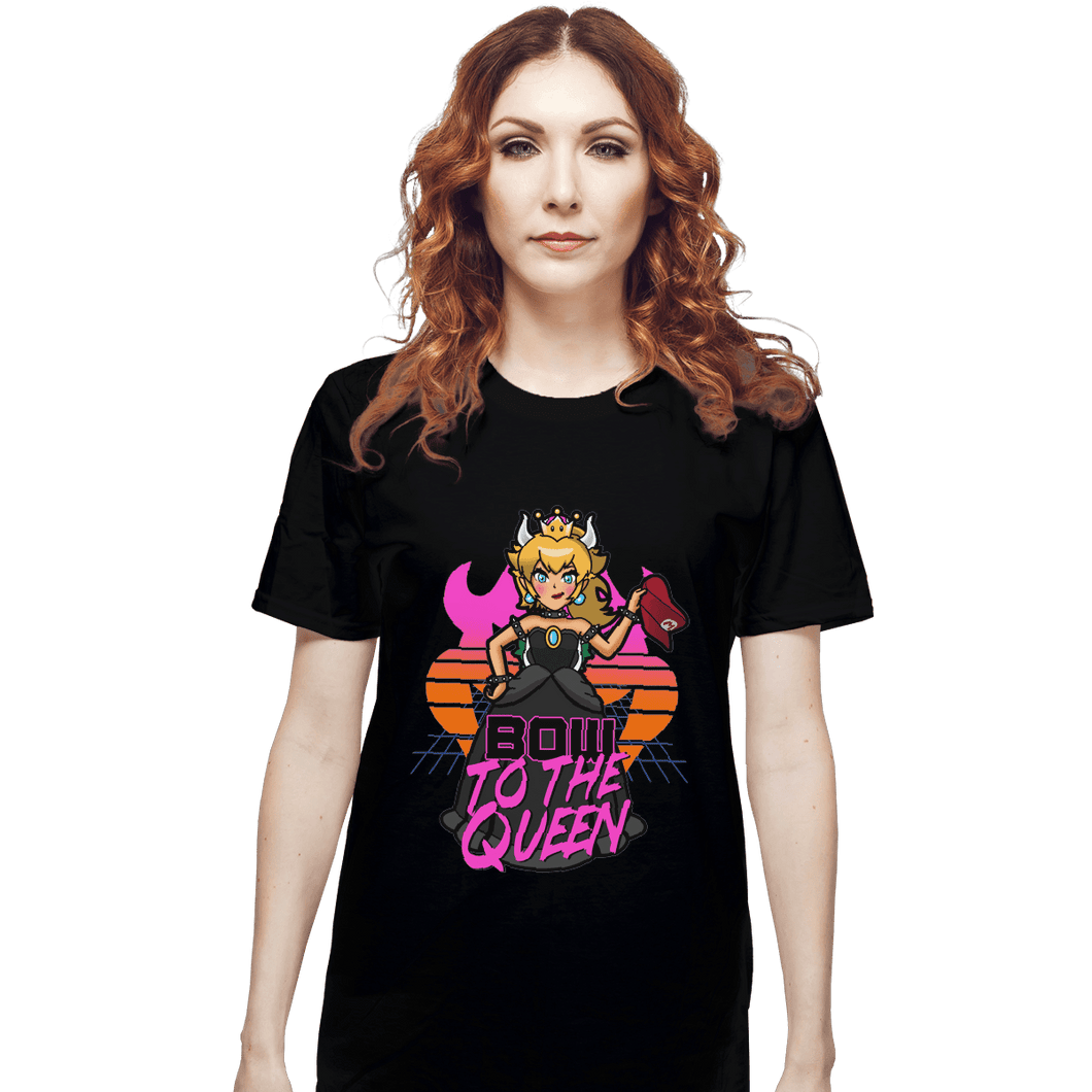 Shirts T-Shirts, Unisex / Small / Black Bow To The Queen