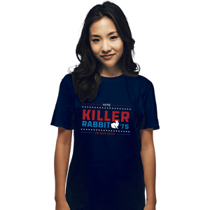 Shirts T-Shirts, Unisex / Small / Navy Vote Killer Rabbit