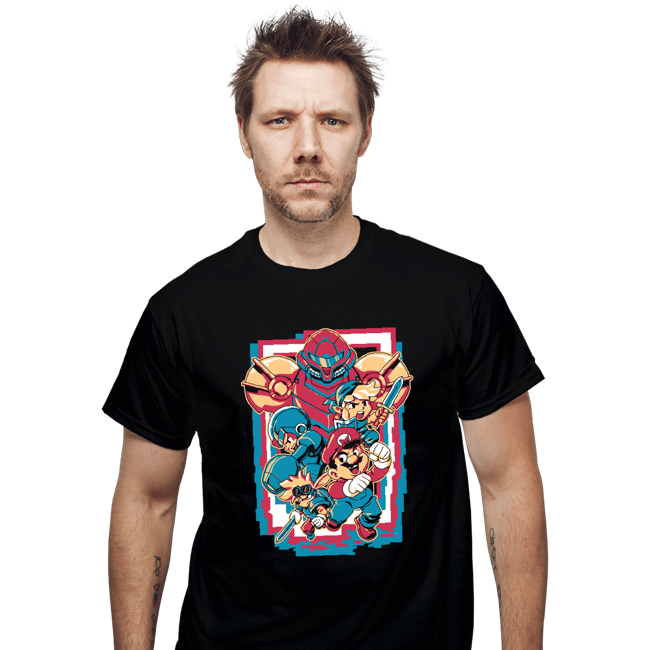 Daily_Deal_Shirts T-Shirts, Unisex / Small / Black Retro Heroes