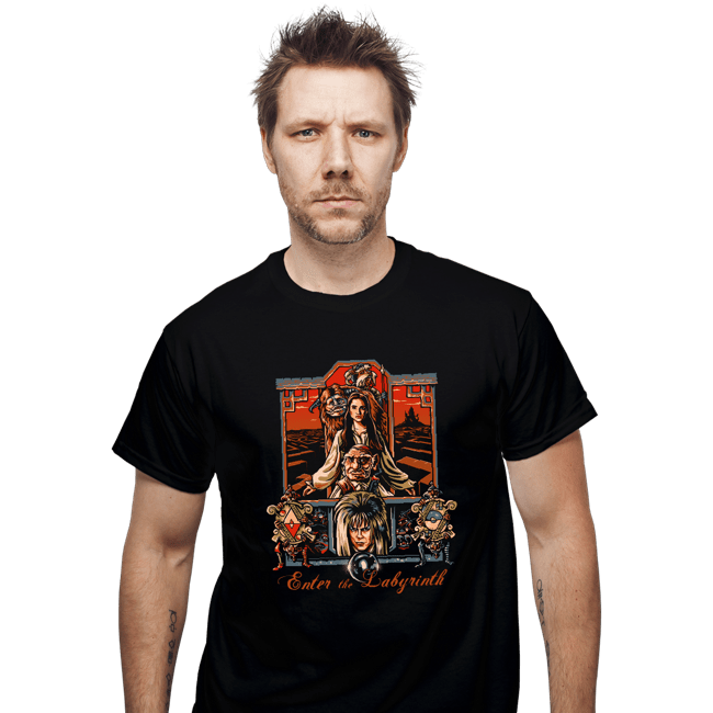 Shirts T-Shirts, Unisex / Small / Black Enter The Labyrinth 80s