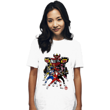 Load image into Gallery viewer, Shirts T-Shirts, Unisex / Small / White Power Rangers Sumi-e
