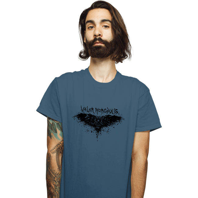 Shirts T-Shirts, Unisex / Small / Indigo Blue Valar Morghulis