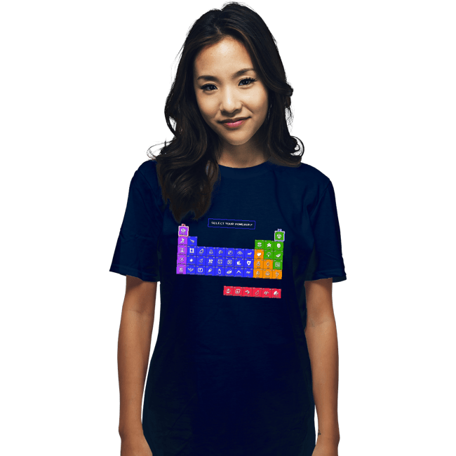 Secret_Shirts T-Shirts, Unisex / Small / Navy Periodic Table of Powerups