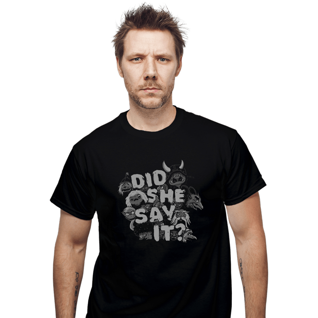 Secret_Shirts T-Shirts, Unisex / Small / Black Did She?