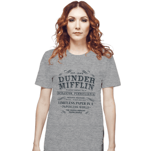 Shirts T-Shirts, Unisex / Small / Sports Grey Limitless Paper