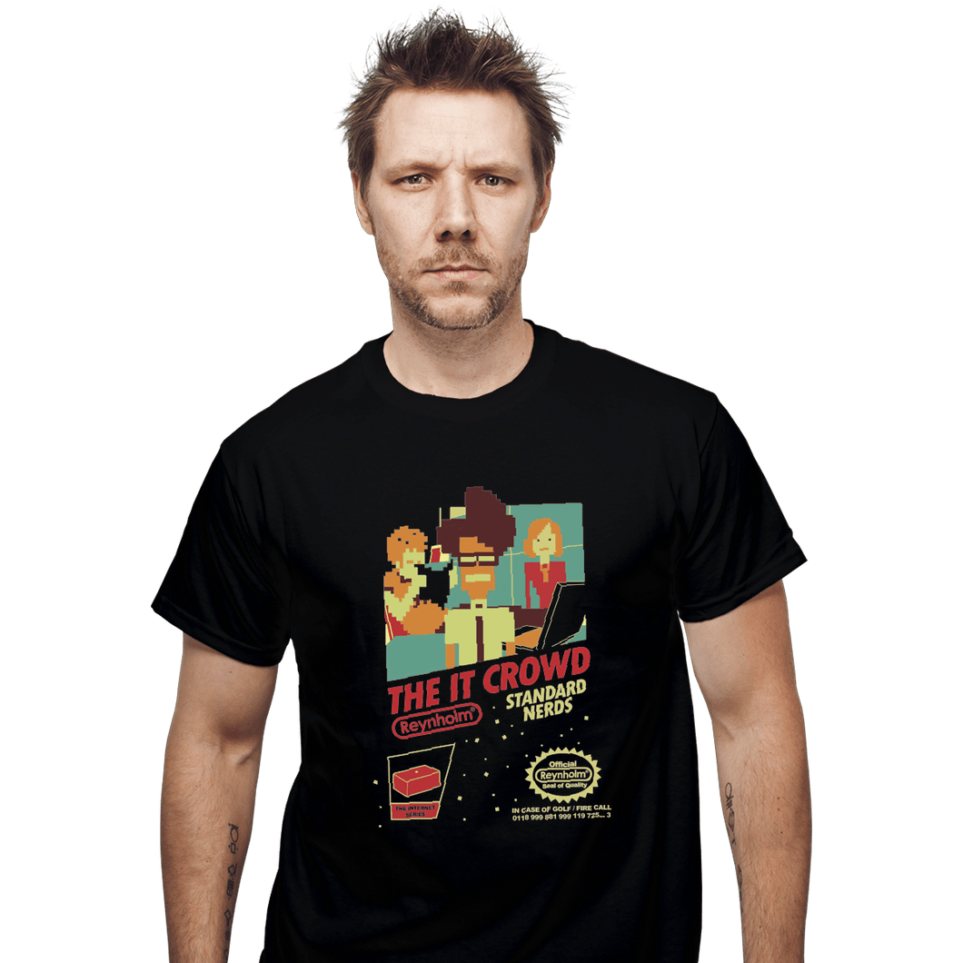 Shirts T-Shirts, Unisex / Small / Black Standard Nerds NES