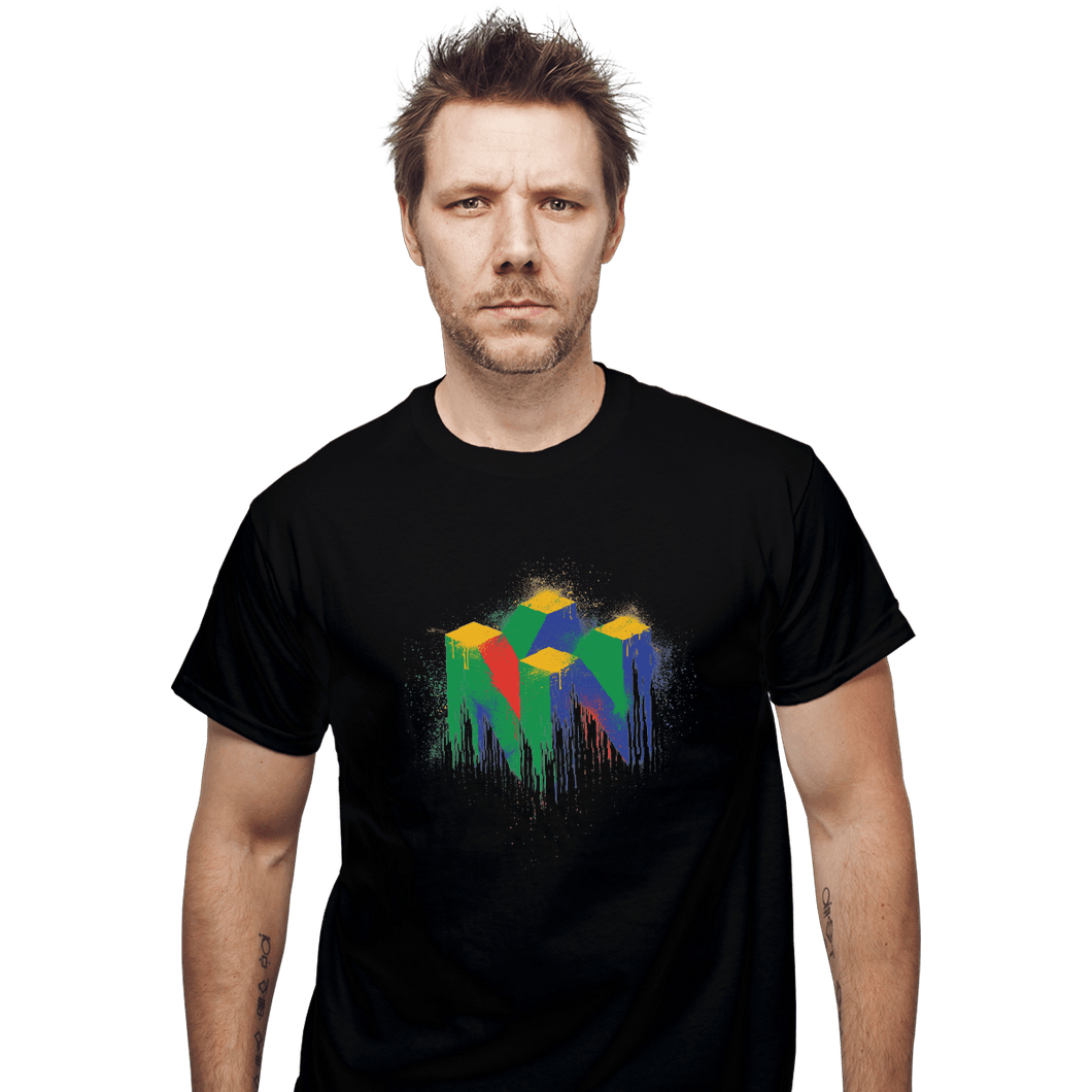 Shirts T-Shirts, Unisex / Small / Black N64 Splash