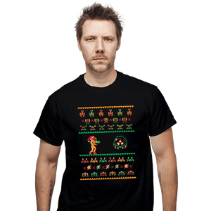 Shirts T-Shirts, Unisex / Small / Black We Wish You A Metroid Christmas