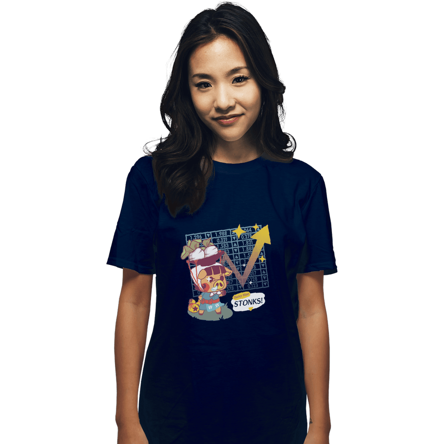 Shirts T-Shirts, Unisex / Small / Navy Turnip Stonks