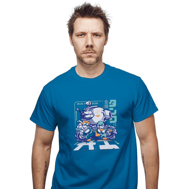 Shirts T-Shirts, Unisex / Small / Sapphire Run And Gun