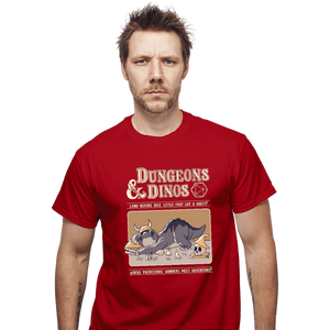 Daily_Deal_Shirts T-Shirts, Unisex / Small / Red Dungeons And Dinos