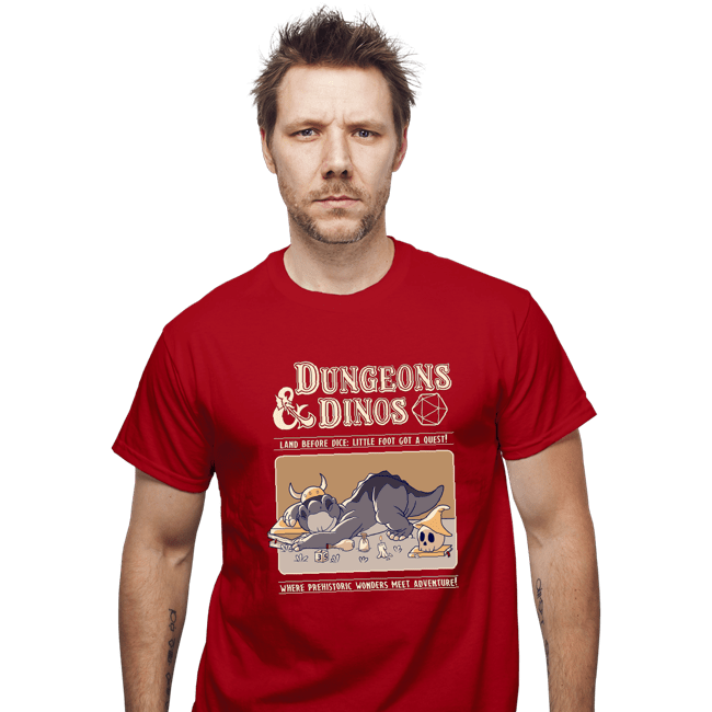 Daily_Deal_Shirts T-Shirts, Unisex / Small / Red Dungeons And Dinos