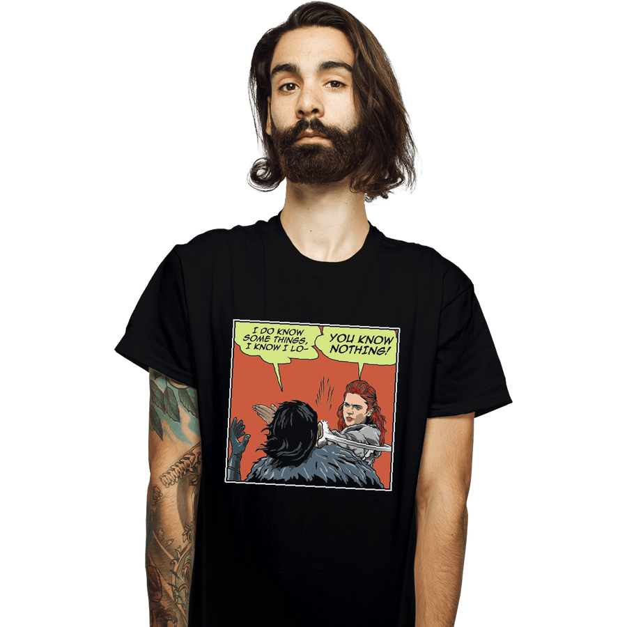 Shirts T-Shirts, Unisex / Small / Black I Do Know Some Things
