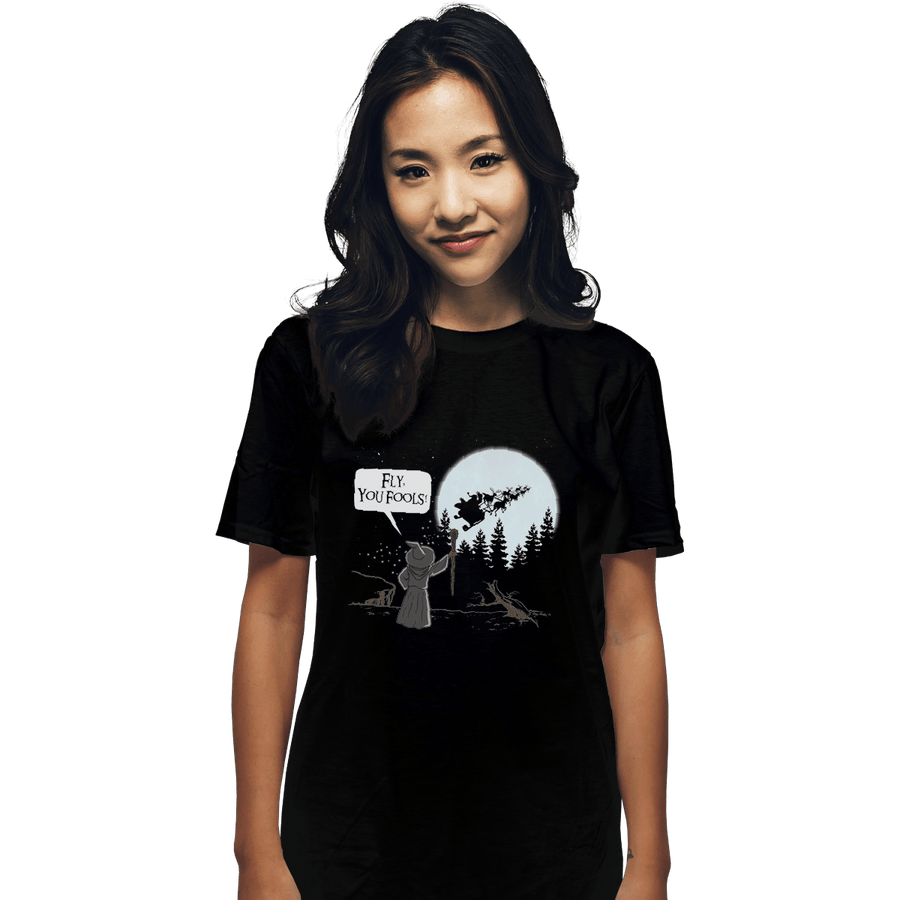 Shirts T-Shirts, Unisex / Small / Black Fly you fools!