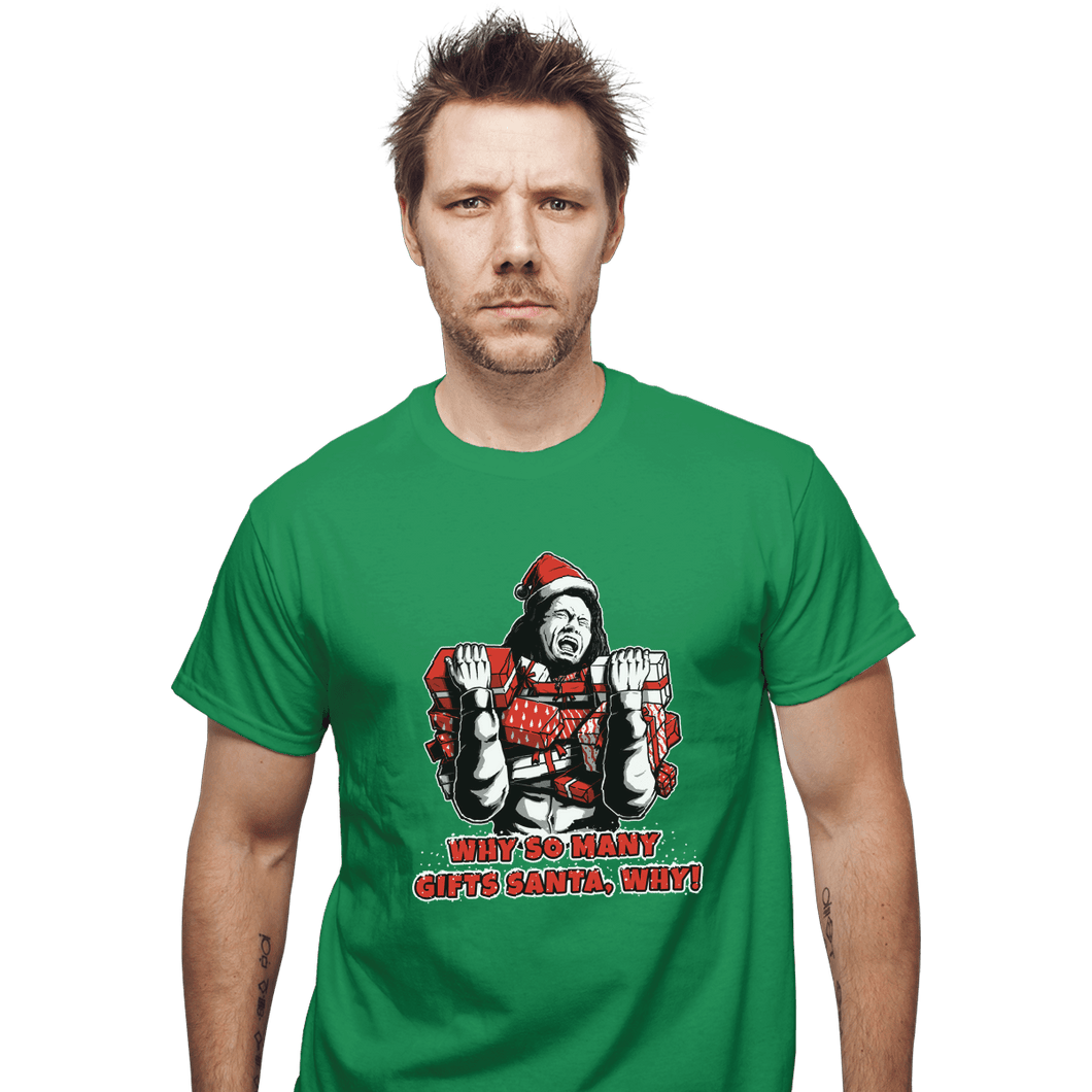 Shirts T-Shirts, Unisex / Small / Irish Green Why Santa Why