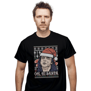 Shirts T-Shirts, Unisex / Small / Black Oh hi Santa