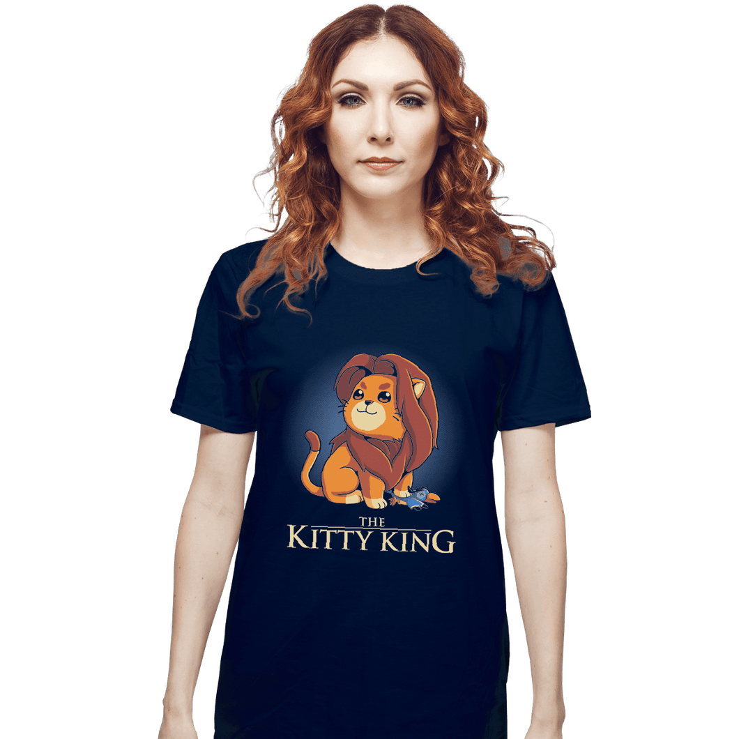 Shirts T-Shirts, Unisex / Small / Navy The Kitty King