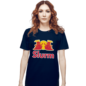 Shirts T-Shirts, Unisex / Small / Navy Slurm Energy Drink