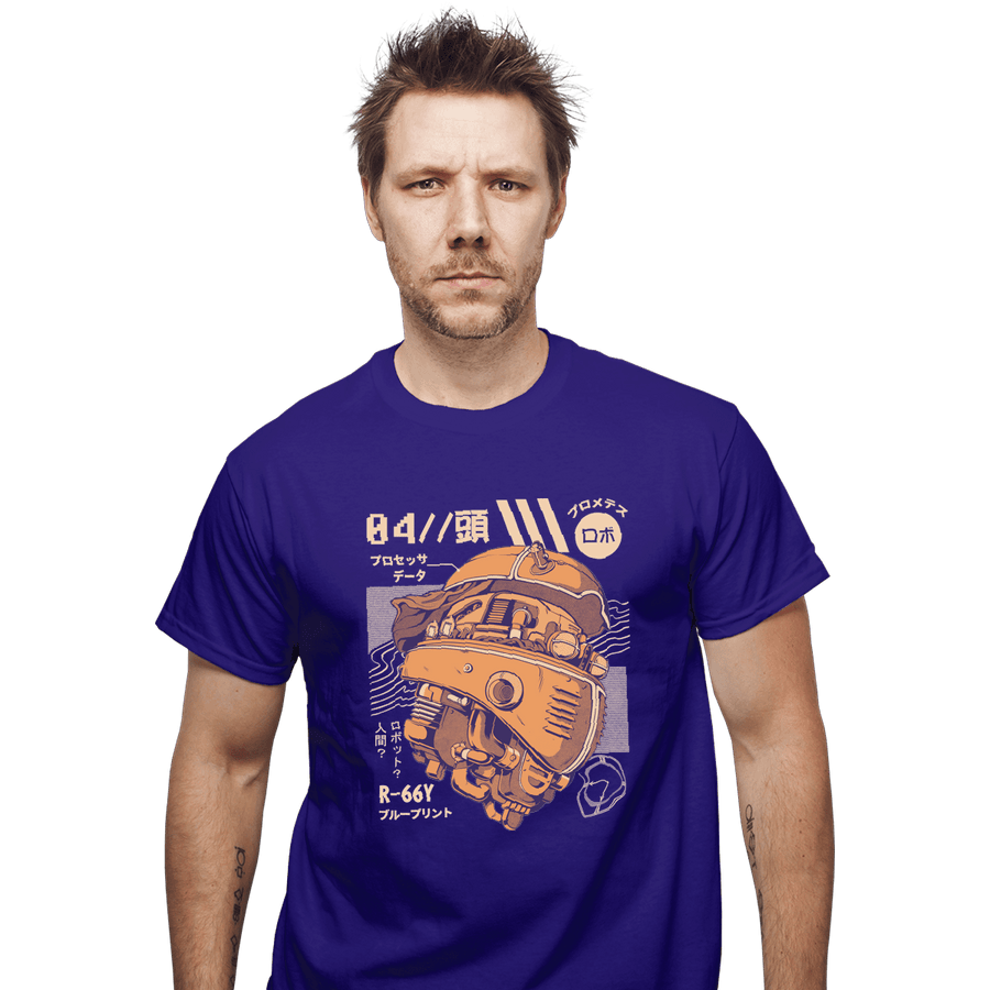 Shirts T-Shirts, Unisex / Small / Violet Robo Head