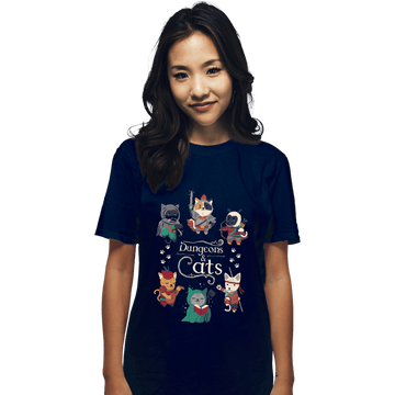 Secret_Shirts T-Shirts, Unisex / Small / Navy Dungeon Cats 2nd Edition