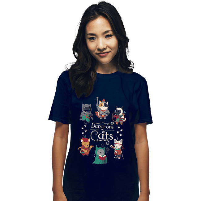 Secret_Shirts T-Shirts, Unisex / Small / Navy Dungeon Cats 2nd Edition