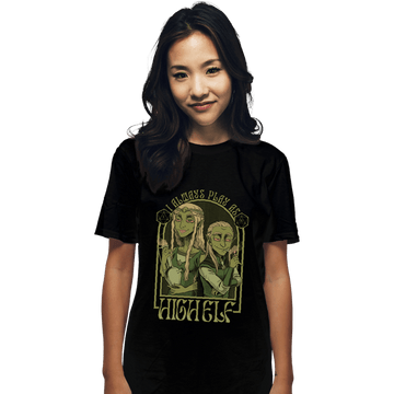 Shirts T-Shirts, Unisex / Small / Black I Always Play As High Elf