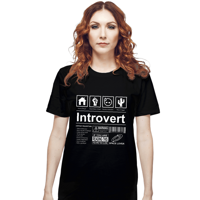 Daily_Deal_Shirts T-Shirts, Unisex / Small / Black Introvert Label