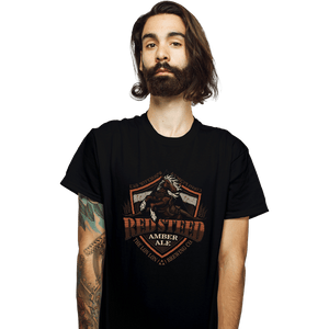 Shirts T-Shirts, Unisex / Small / Black Red Steed Amber Ale
