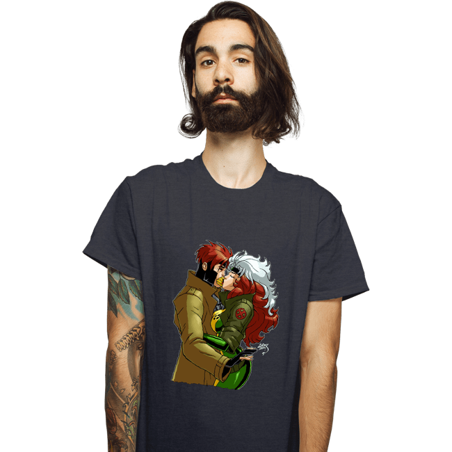 Daily_Deal_Shirts T-Shirts, Unisex / Small / Dark Heather Rogue And Gambit Kiss