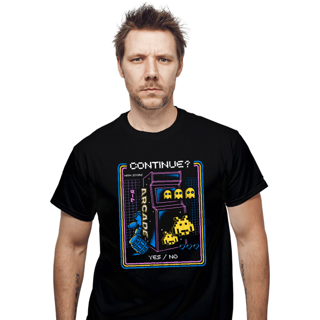 Shirts T-Shirts, Unisex / Small / Black Retro Arcade
