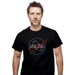 Shirts T-Shirts, Unisex / Small / Black Neon NASA