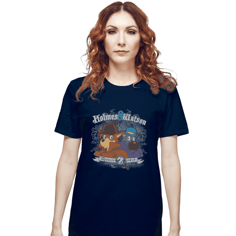 Shirts T-Shirts, Unisex / Small / Navy Holmes and Watson