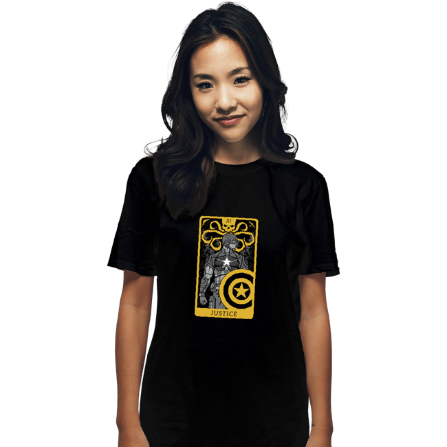 Shirts T-Shirts, Unisex / Small / Black Tarot Justice