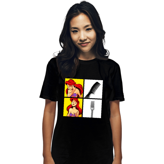 Shirts T-Shirts, Unisex / Small / Black Mermaid Approves The Dinglehopper