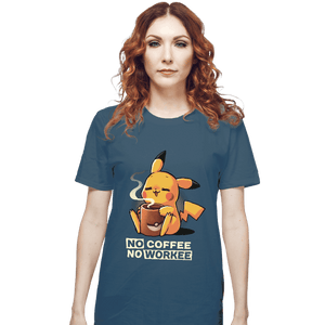 Secret_Shirts T-Shirts, Unisex / Small / Indigo Blue No Coffee Pikachu