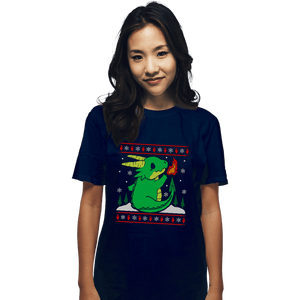 Shirts T-Shirts, Unisex / Small / Navy Ugly Dragon Christmas