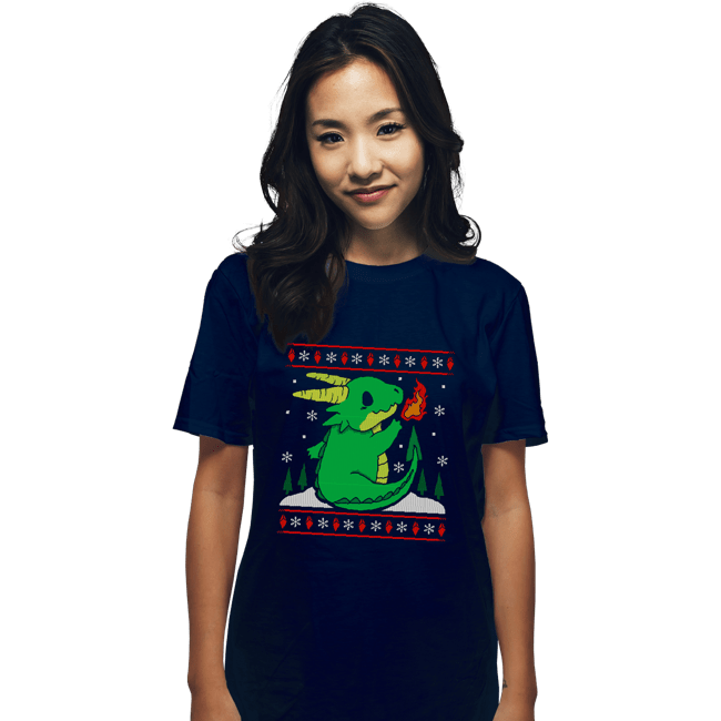 Shirts T-Shirts, Unisex / Small / Navy Ugly Dragon Christmas