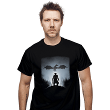 Load image into Gallery viewer, Shirts T-Shirts, Unisex / Small / Black Skyrim Dragon Hunting
