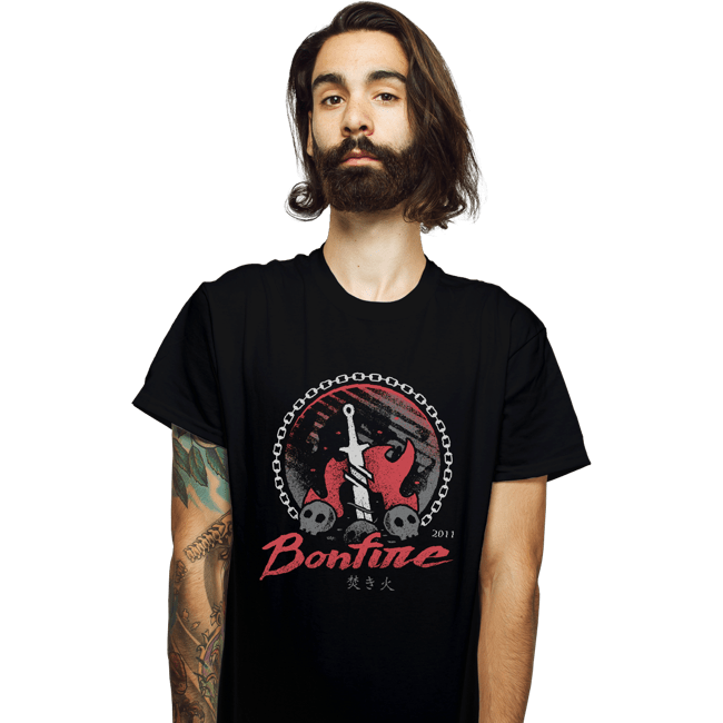 Shirts T-Shirts, Unisex / Small / Black Bonfire Moonlight