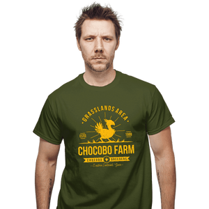 Shirts T-Shirts, Unisex / Small / Military Green Chocobo Farm