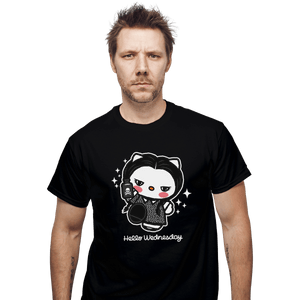 Shirts T-Shirts, Unisex / Small / Black Hello Wednesday