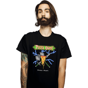 Shirts T-Shirts, Unisex / Small / Black PIzza Quest