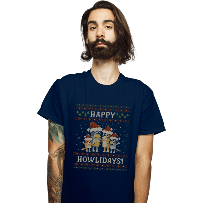 Daily_Deal_Shirts T-Shirts, Unisex / Small / Navy Happy Howlidays