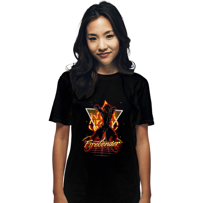 Shirts T-Shirts, Unisex / Small / Black Retro Firebender