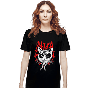 Shirts T-Shirts, Unisex / Small / Black Black Metal Cat