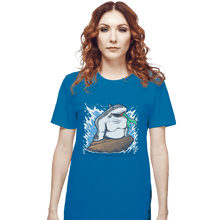 Load image into Gallery viewer, Shirts T-Shirts, Unisex / Small / Sapphire The Little Shark
