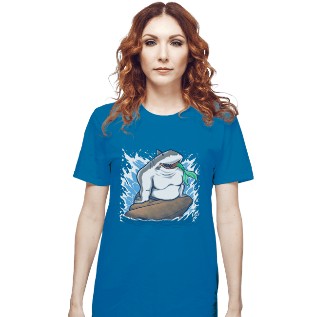 Shirts T-Shirts, Unisex / Small / Sapphire The Little Shark