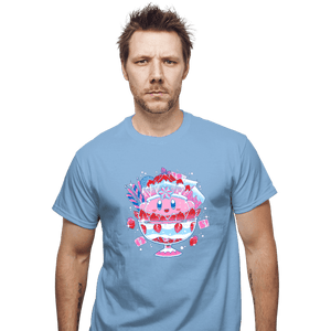Shirts T-Shirts, Unisex / Small / Powder Blue Pink Parfait
